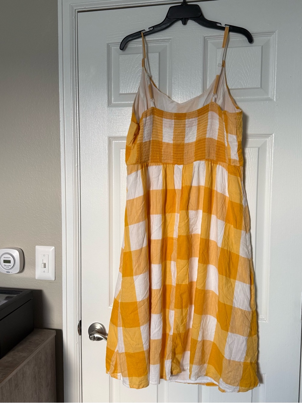 Old Navy Yellow Gingham Midi Sundress - Picture 5 of 7